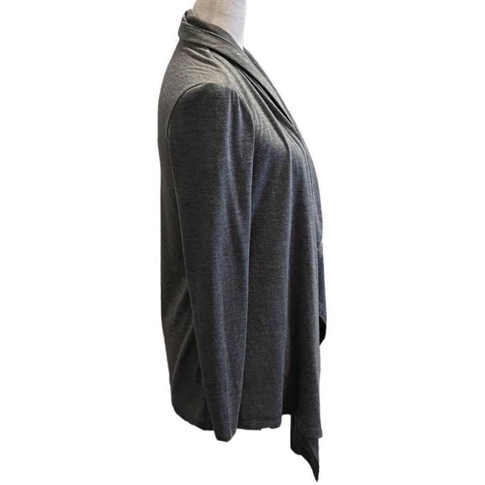 Ann Taylor Oversized Waterfall Open Front Cardigan Sweater Jacket Gray Size XS - Picture 2 of 8